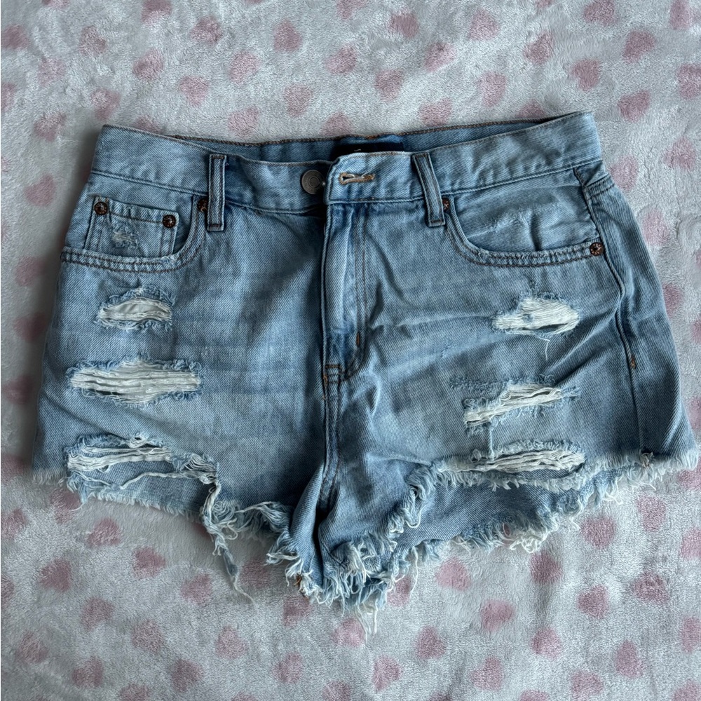 Aeropostale Vintage High-rise shortly blue wash denim shorts
